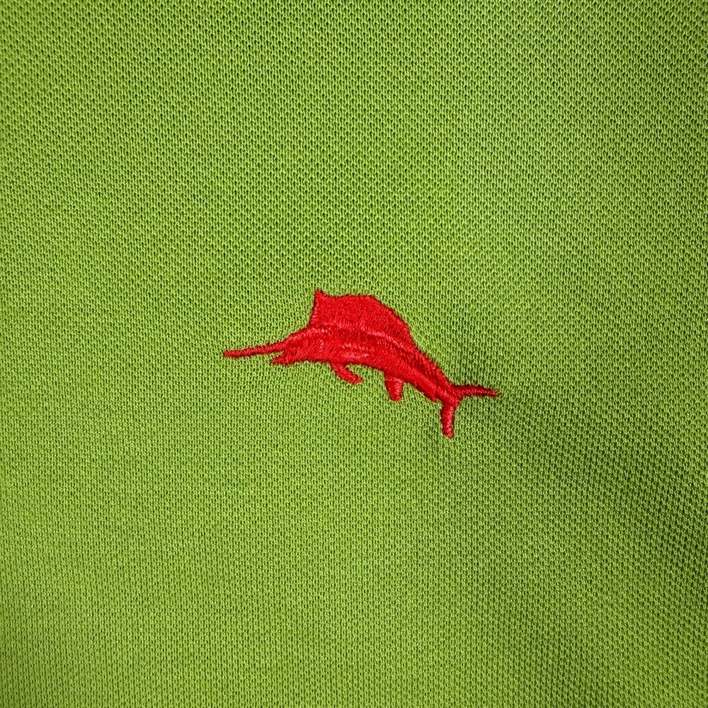 Tommy Bahama Mens Polo Shirt Island Large Modern Fit Green Logo - Picture 4 of 9
